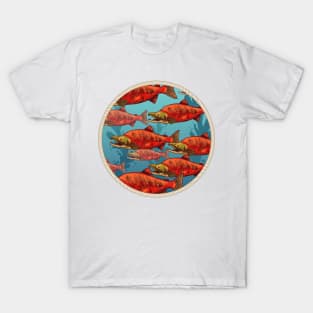 Round Fish Stamp T-Shirt